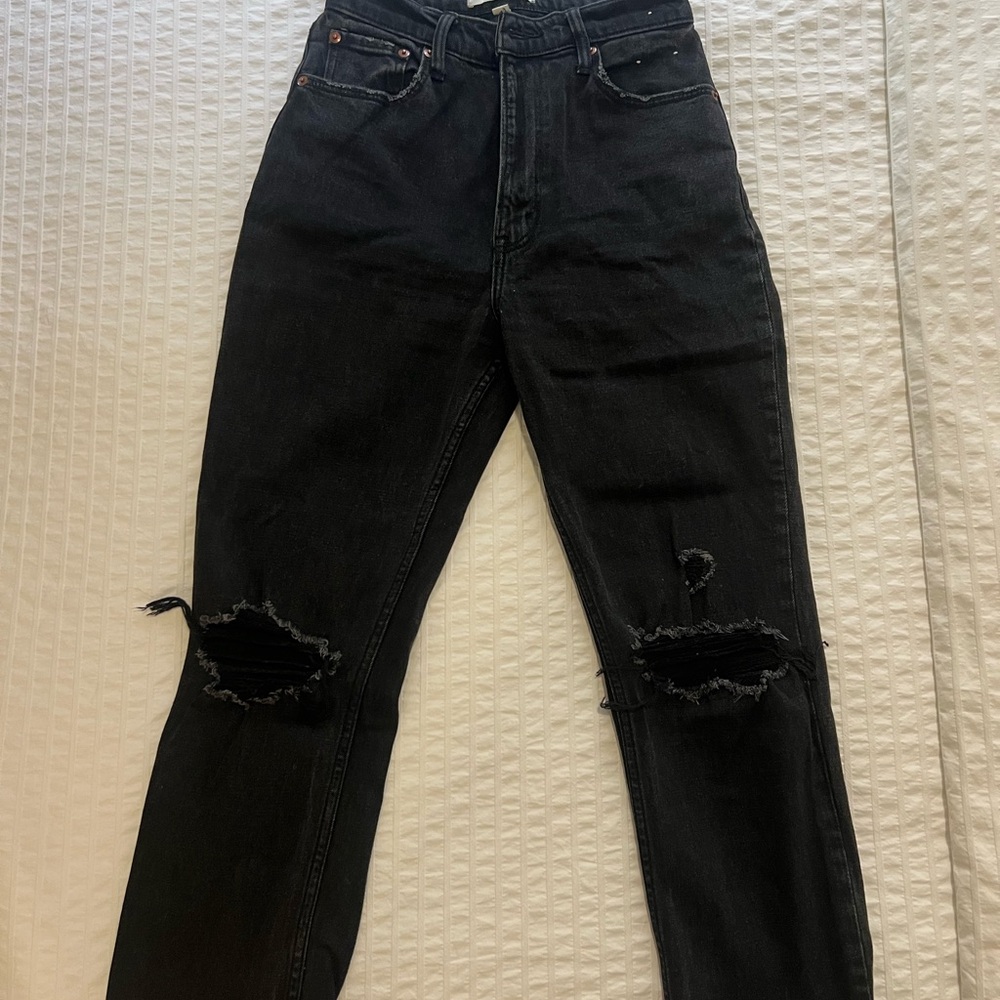 Abercrombie & Fitch Black Straight Leg Jeans